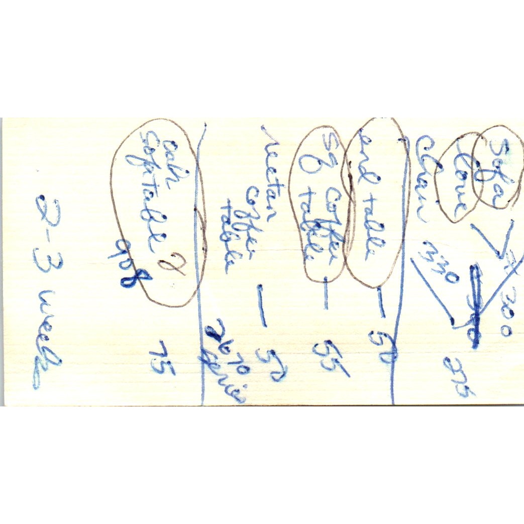 Paul Francis Wholesale Furniture Distributors Houston Vtg Business Card SD8-B20