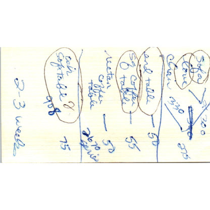 Paul Francis Wholesale Furniture Distributors Houston Vtg Business Card SD8-B20