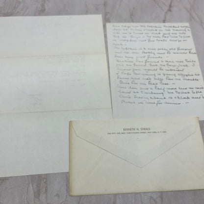 1973 Correspondence Letter Kenneth H. Straus & Donald C. Goodwin NY AE7