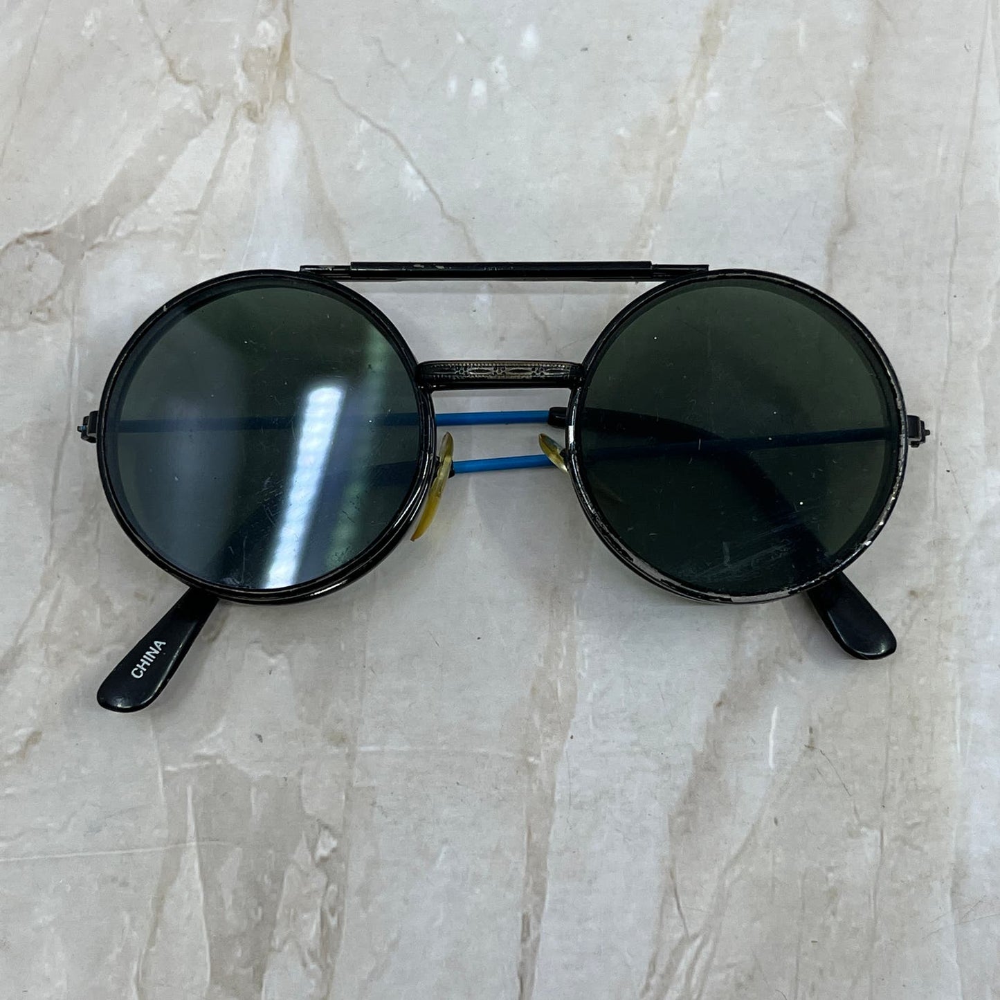 Vintage Round Flip Up Sunglasses Eyeglasses Frames TD5G4-10