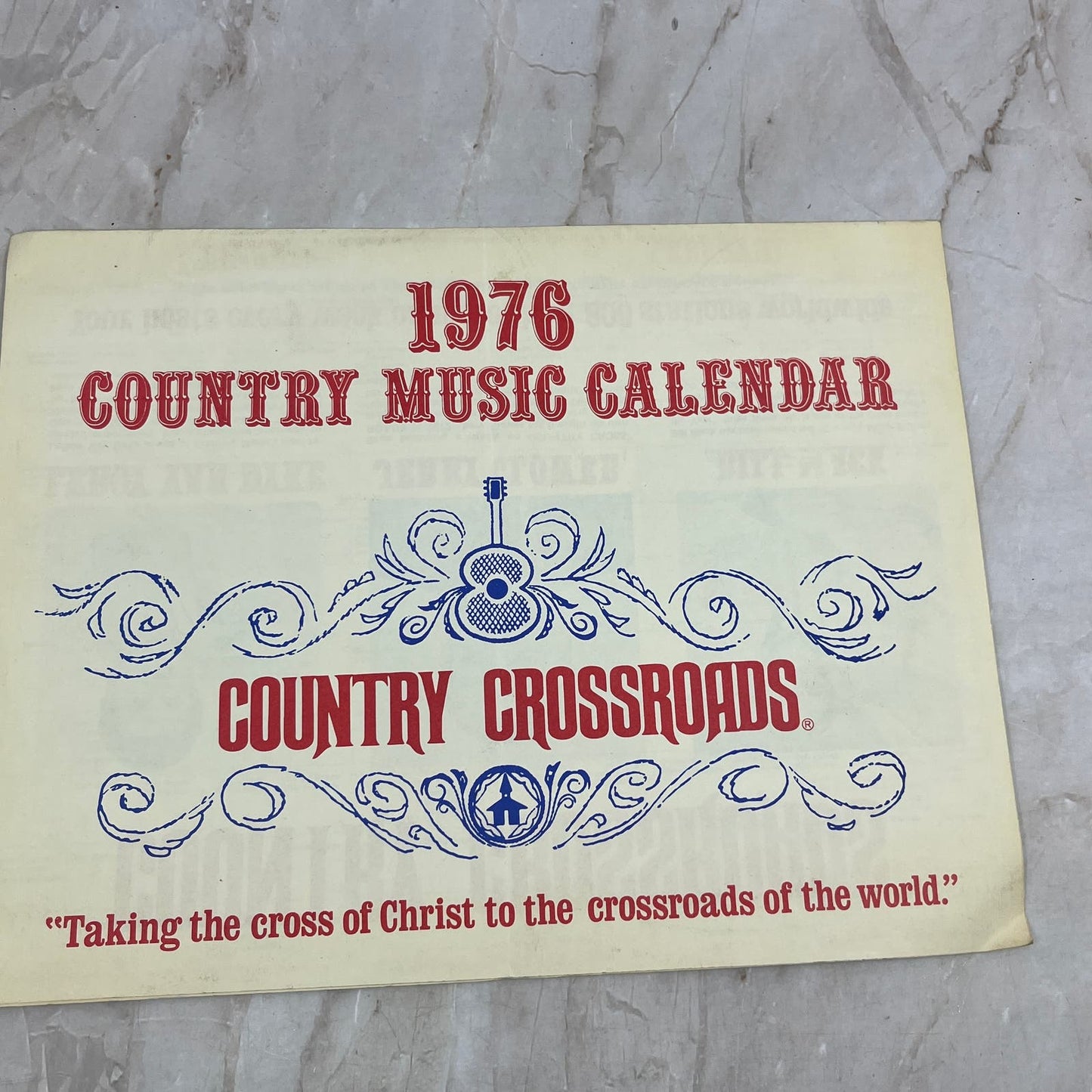 1976 Country Crossroads Country Music Calendar Southern Baptist Commission AE5