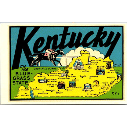 1960s Original Kentucky Points of Interest (Water) Decal 2.5x4" AH4-M1