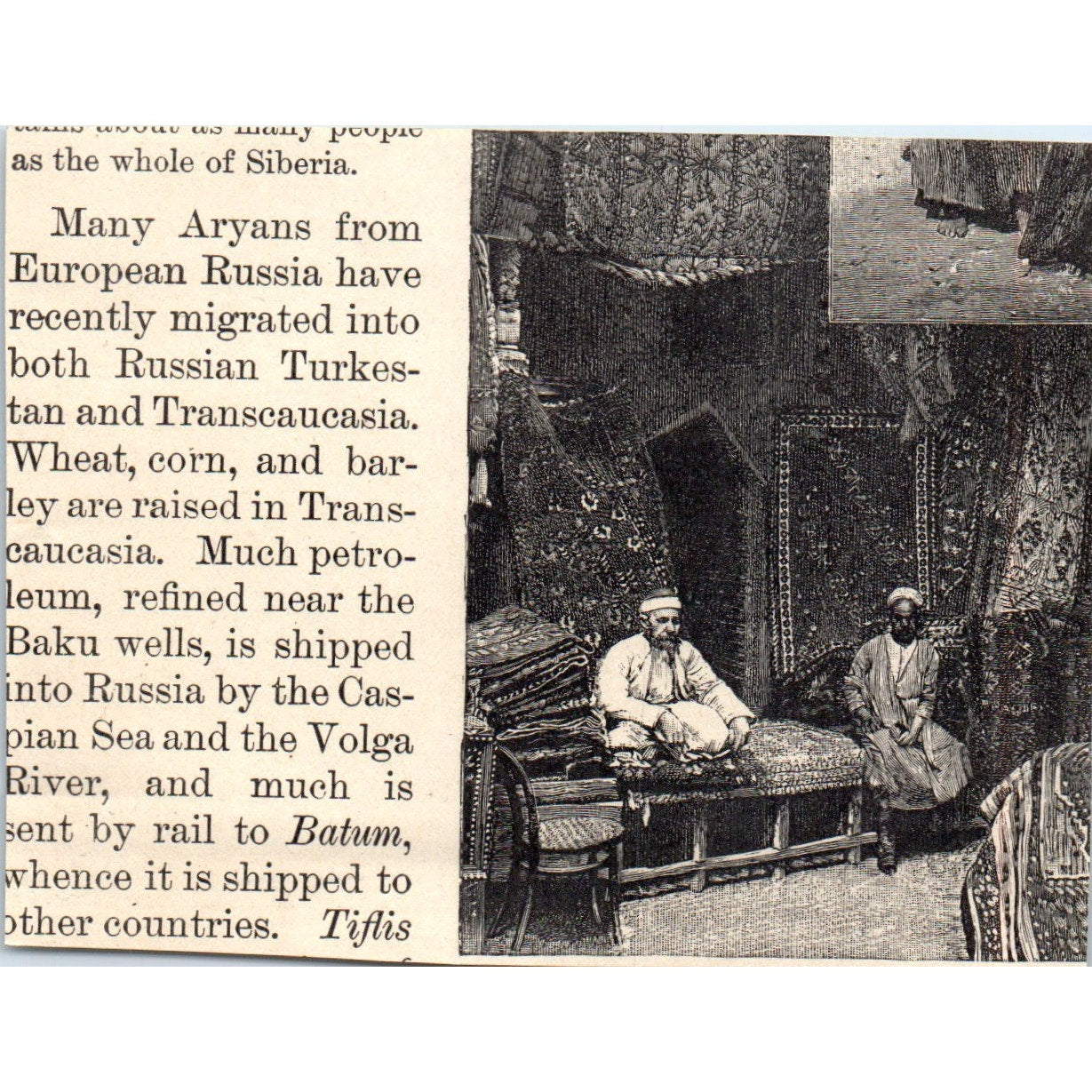 Weaving Tapestry in Persia 1901 Engraving AF2-P3