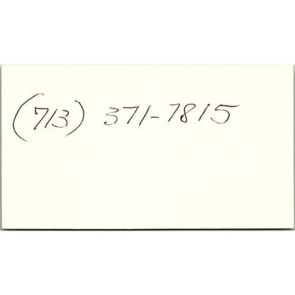 Transcan Captain J. Collete Houston TX Vintage Business Card SSB4-B13