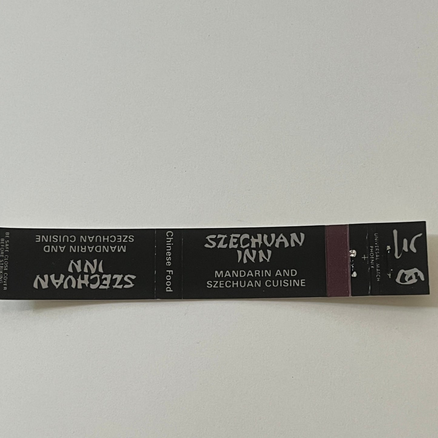 Szechuan Inn Mandarin Cuisine Tempe, Phoenix AZ Vintage Matchbook TB6-MB2-9