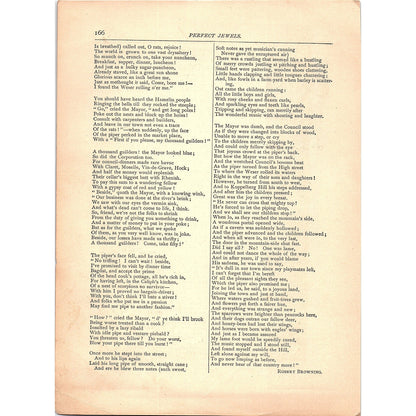 The Pied Piper of Hamelin - Robert Browning 2 Pages 1884 Poem TA5-CJ-4
