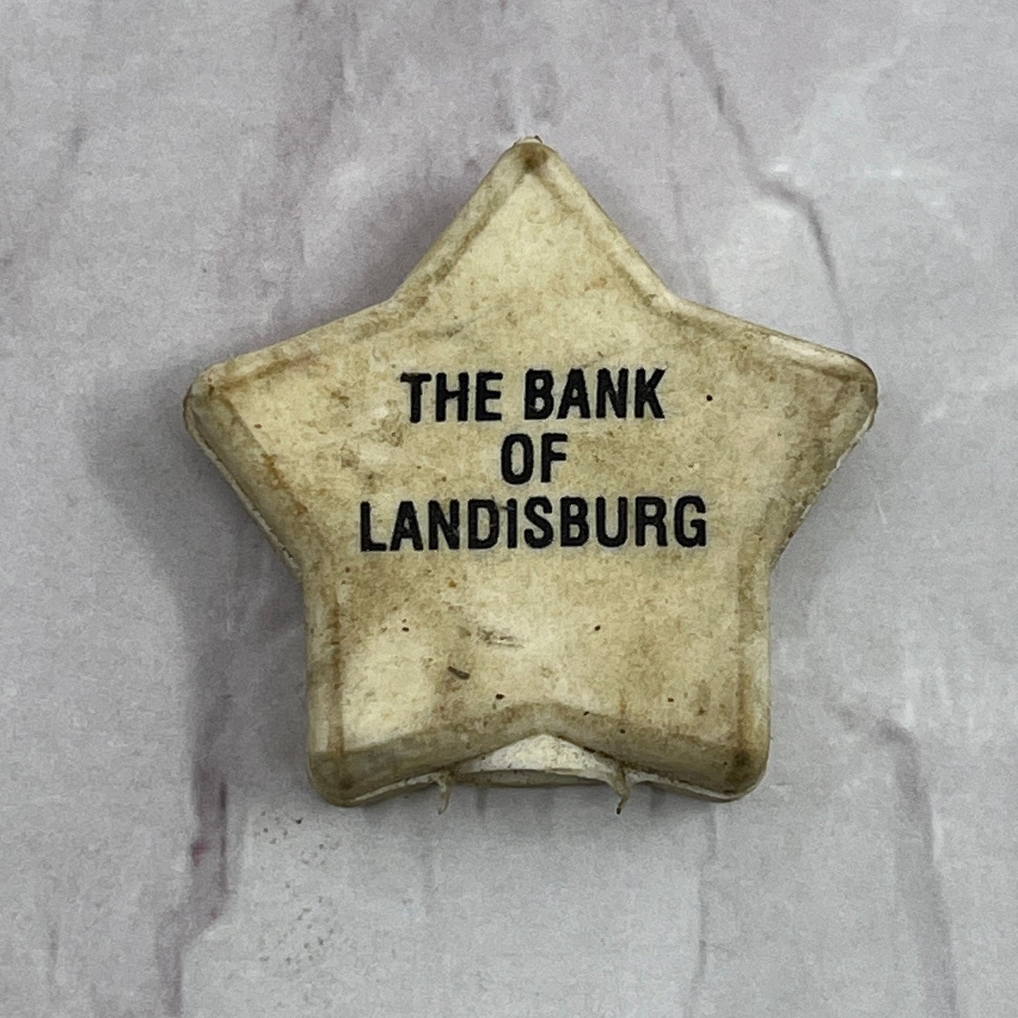 Vintage The Bank of Landisburg Pencil Topper Star Eraser Advertising SB7