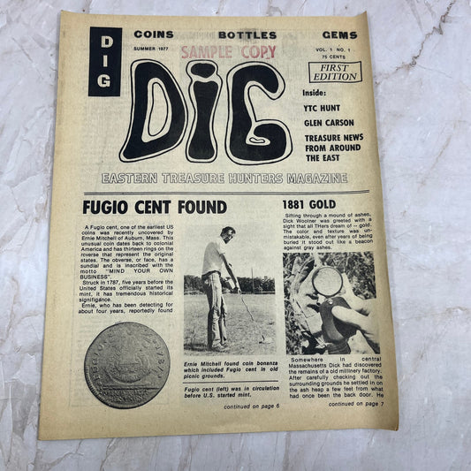 1977 Summer - DIG Eastern Treasure Hunters Magazine - First Issue M18