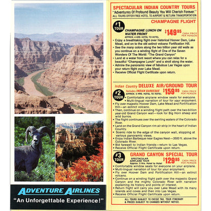 Grand Canyon Via Hoover Dam & Lake Mead Excalibur Travel Travel Brochure TH2-TB1