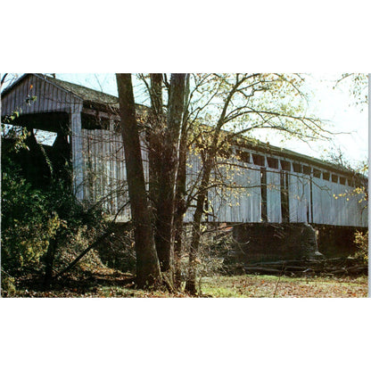 Four Mile Creek Oxford Ohio Covered Bridge Postcard PB10