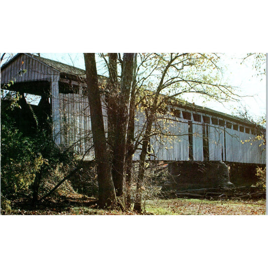 Four Mile Creek Oxford Ohio Covered Bridge Postcard PB10