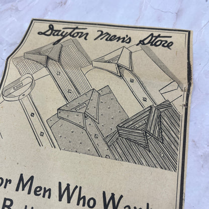 Dayton Men's Department Store 6x11" 1935 Minneapolis Journal Advertisement D10