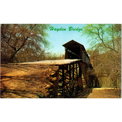 Hayden Bridge Black Warrior River Blount County AL Covered Bridge Postcard PB13