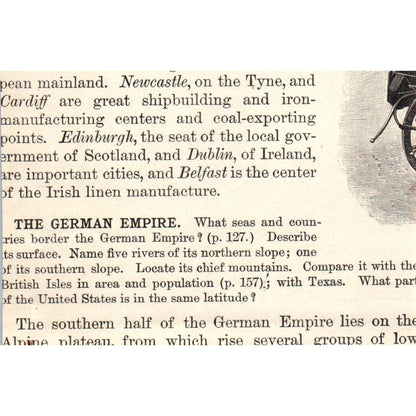 Bridge over the Firth of Forth Scotland 1901 Engraving AF2-A6