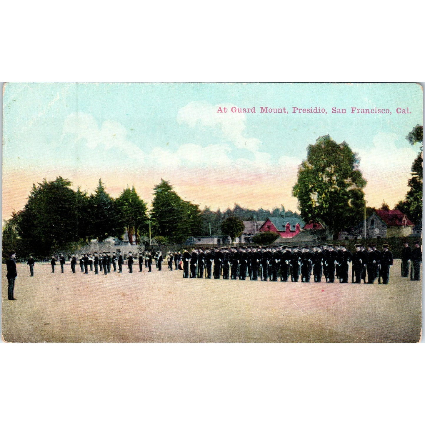 c1910 Spanish American War Guard Mount Presidio San Francisco CA Postcard PD2