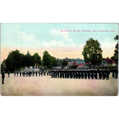 c1910 Spanish American War Guard Mount Presidio San Francisco CA Postcard PD2
