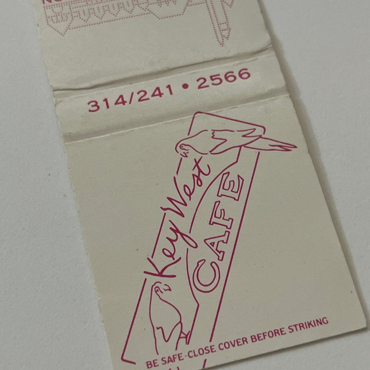 Key West Cafe St. Louis MO Vintage Matchbook Cover TB6-MB2-6