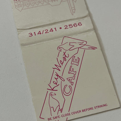 Key West Cafe St. Louis MO Vintage Matchbook Cover TB6-MB2-6
