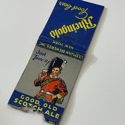 Rheingold Beer Liebmann Breweries Inc NY Vintage Matchbook Cover TB6-MB1-13