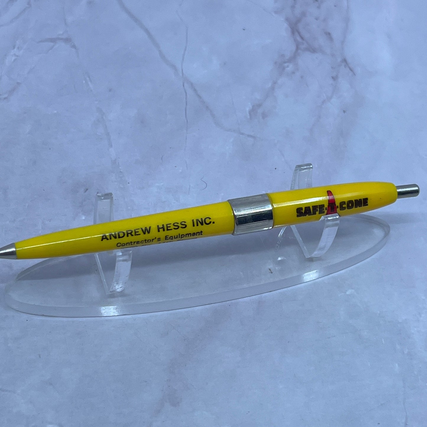Andrew Hess Inc Safe-T-Cone Reading PA Vintage Advertising Pen TC5-PP2