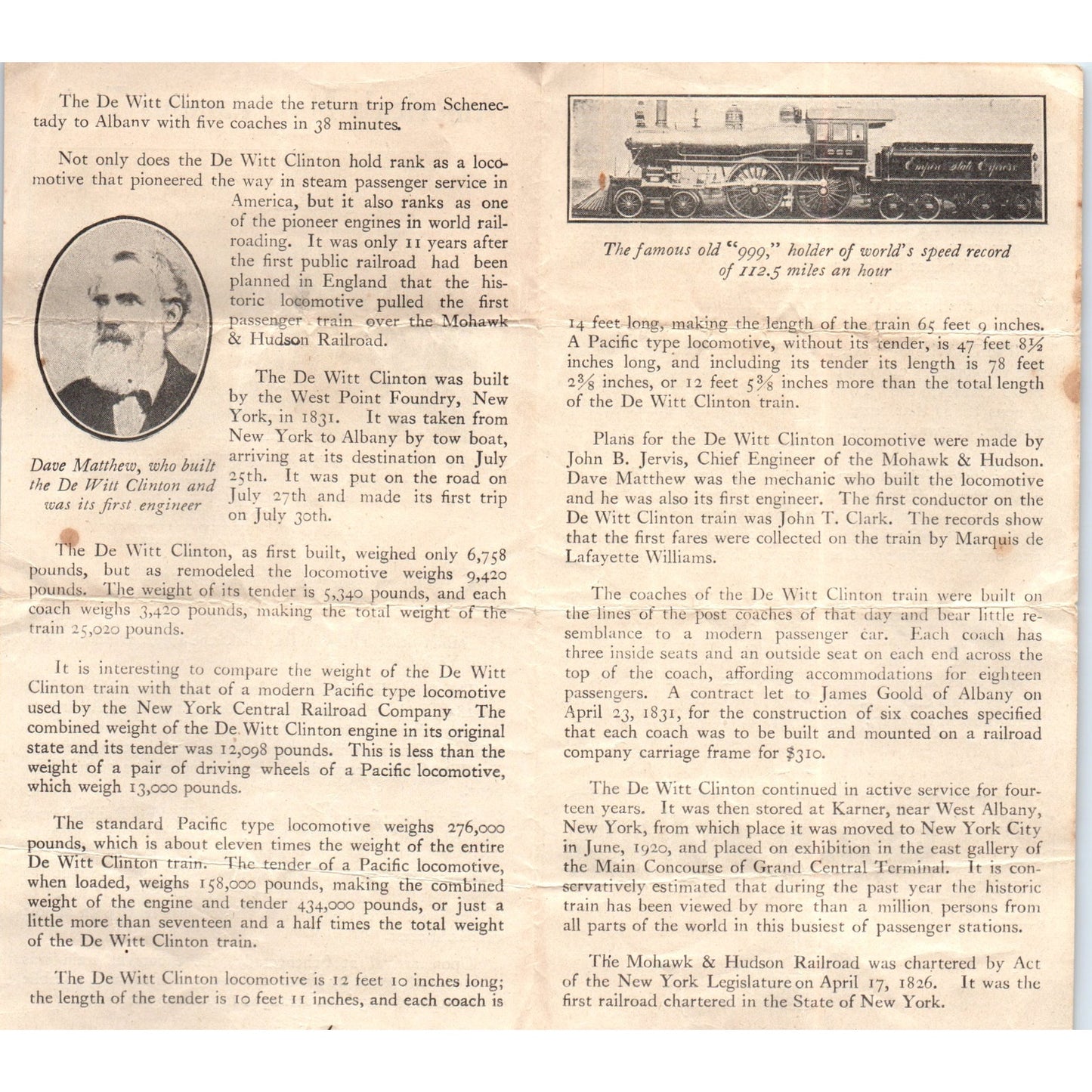 1921 Chicago Pageant of Progress New York Central Line Exhibit Leaflet AD8-R3