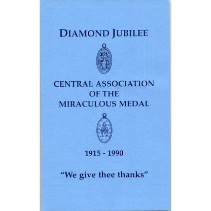 1990 Diamond Jubilee Central Association of the Miraculous Medal Card TH2-PC1