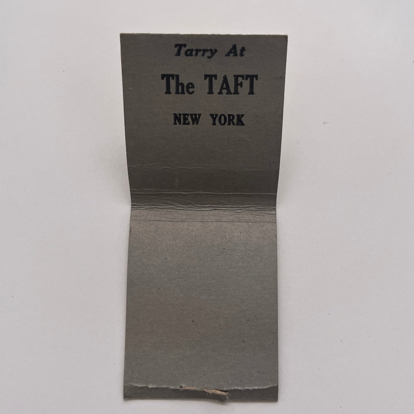 Hotel Taft New York 7th Ave at 50th St Vintage Matchbook Cover TB8-MB-3