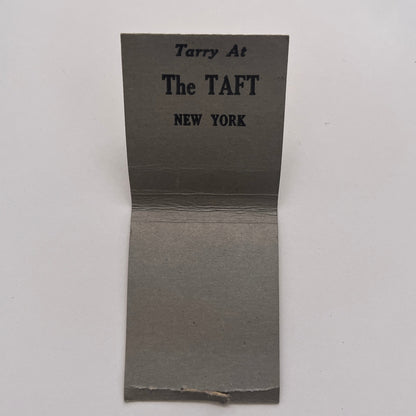 Hotel Taft New York 7th Ave at 50th St Vintage Matchbook Cover TB8-MB-3