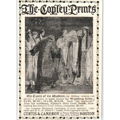 Curtis & Cameron Boston Copley Prints c1905 Original Advertisement AE7-A1