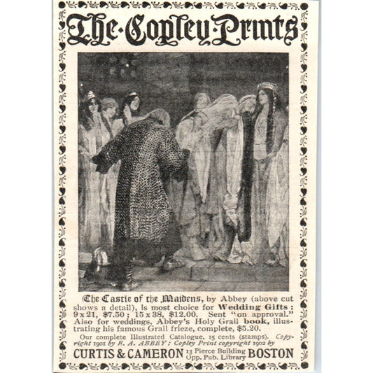 Curtis & Cameron Boston Copley Prints c1905 Original Advertisement AE7-A1