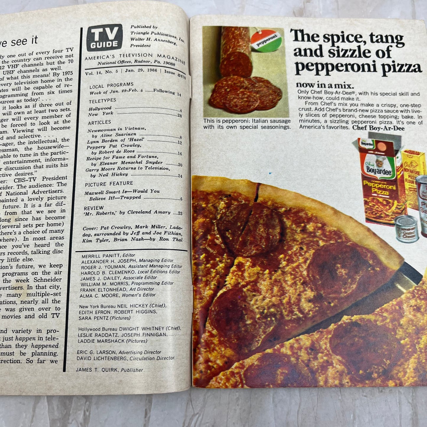 TV Guide 1966 Jan 29-Feb 4 Please Don't Eat The Daisies Minneapolis MN TI9-P1
