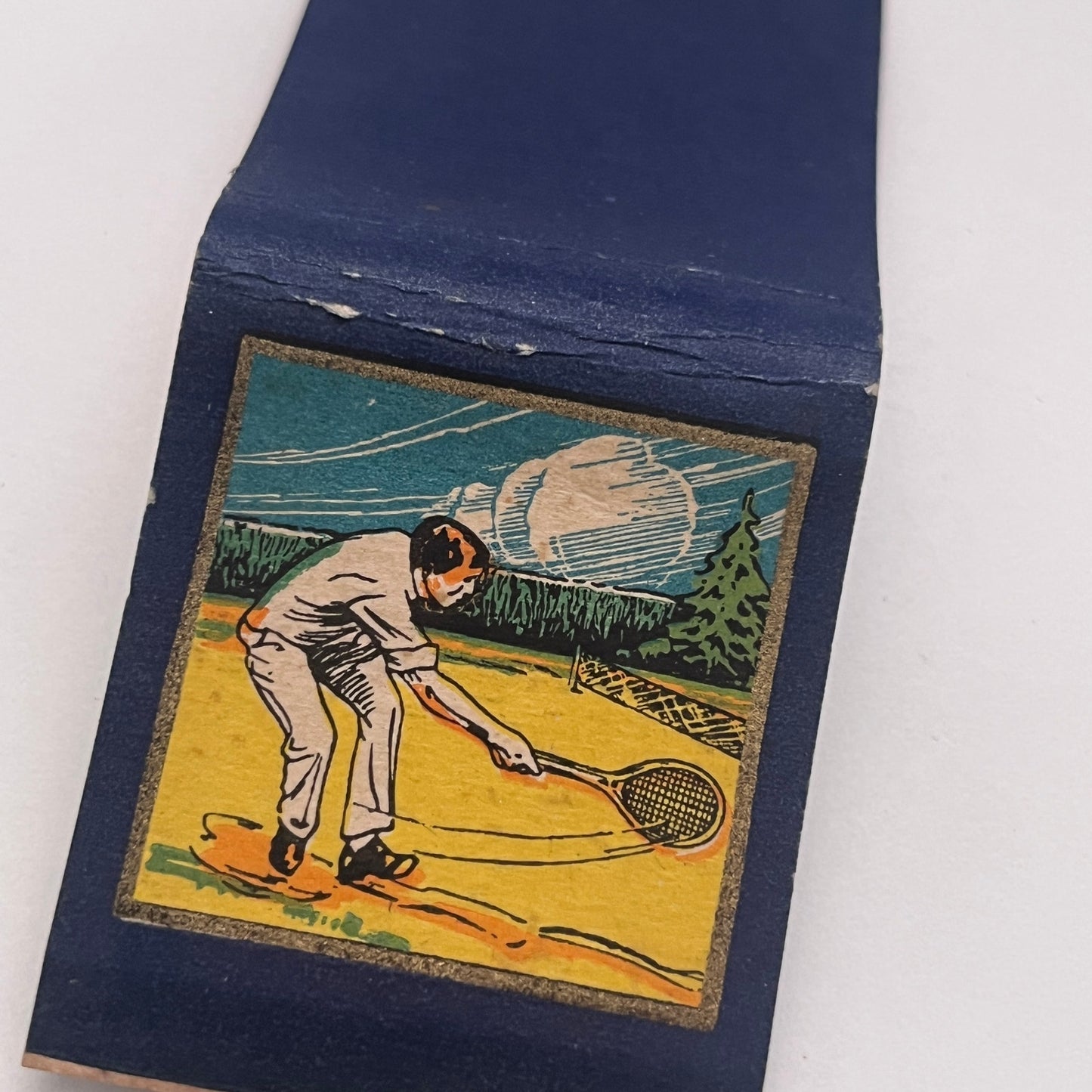 Tennis Player - Colgate Match Aristocrat Vintage Matchbook Cover TB8-MB2-3