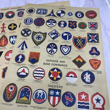 US Army Insignia Patch Chart WWII 1945 Life Magazine 3 Page Article V14-1