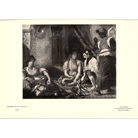 The Women of Algiers - Delacroix - 1907 Litho Art Print AF4-5