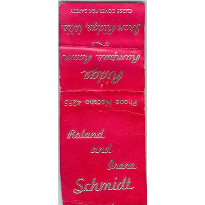 Ridge Rumpus Room Roland & Irene Schmidt iron Ridge WI Vintage Matchbook SD4-Y10
