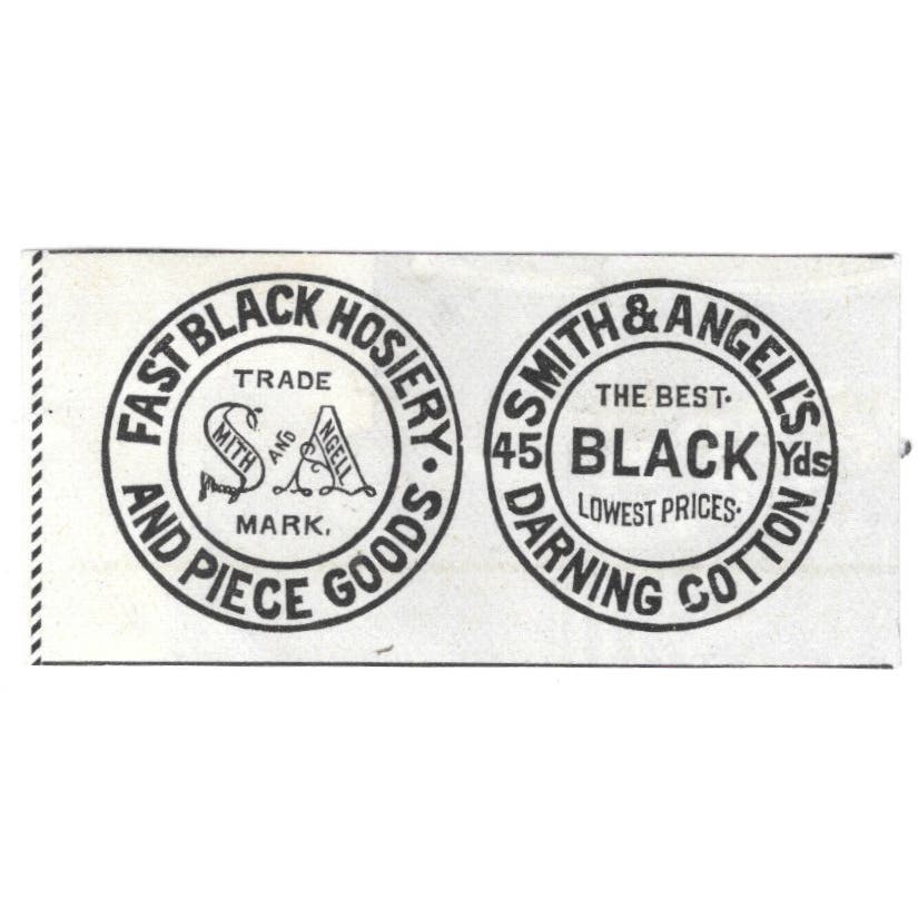 Smith & Angell's Darning Cotton c1890 Victorian Ad AE8-CH11