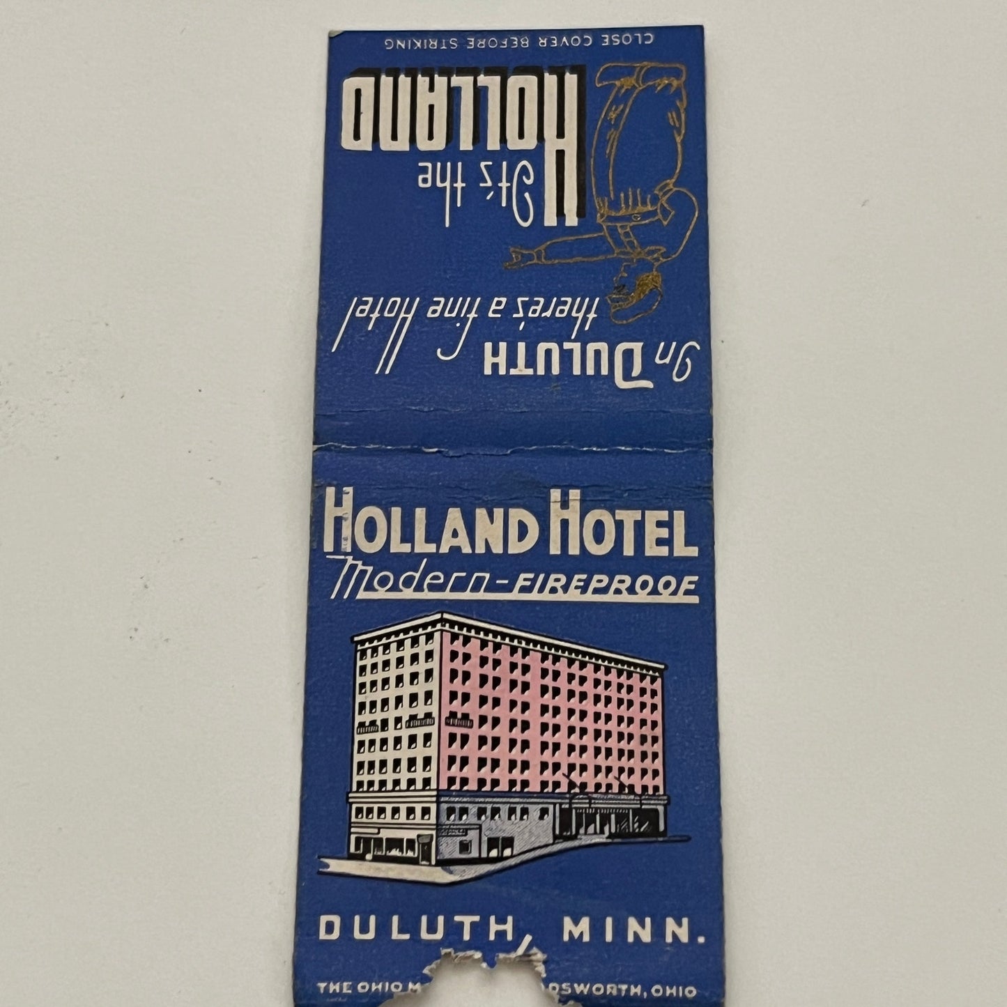 The Holland Hotel Duluth Minnesota Vintage Matchbook TB6-MB2-14