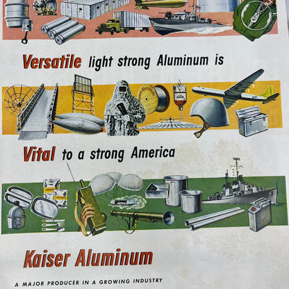 Kaiser Aluminum & Chemical Corporation Oakland CA 1951 Magazine Ad FL6-10