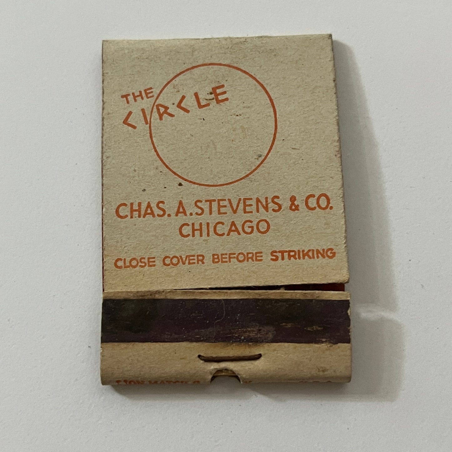 The Circle - Chas A Stevens & Co Chicago Vintage Matchbook Cover TB6-MB1-1