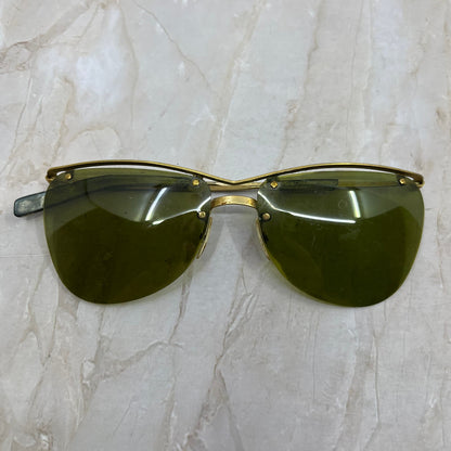 Vintage Rimless Brass Tone Sunglasses Eyeglasses Frames TD5G1-1