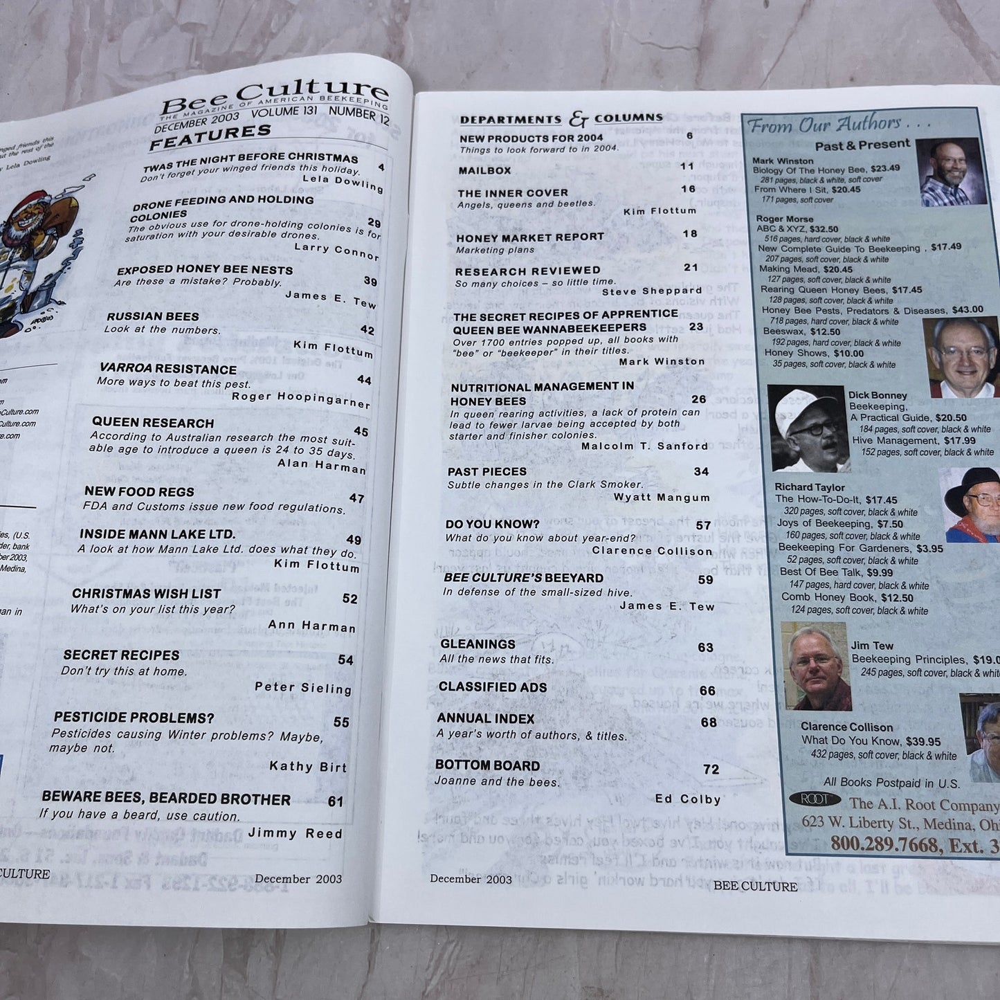 2003 Dec - Bee Culture Magazine - Bees Beekeeping Honey M32