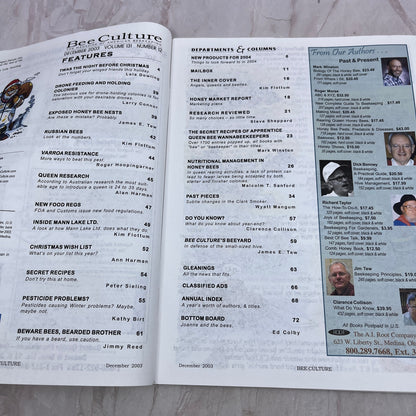 2003 Dec - Bee Culture Magazine - Bees Beekeeping Honey M32