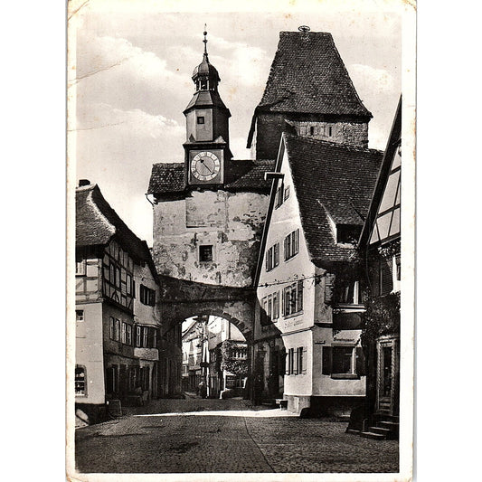 1945 Rothenburg o. Tbr. Markusturm Vintage Postcard AF9-H2