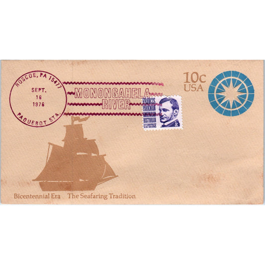 1976 Monongahela River Bicentennial Era First Day Postal Cover AD8-RS1