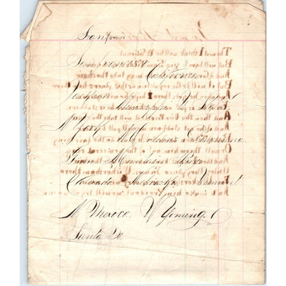 1860s Handwritten Poem - The Next President - Ulysses S. Grant D20