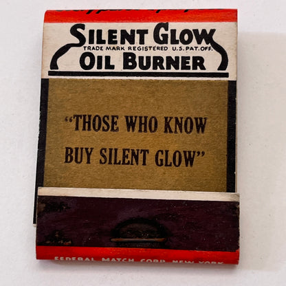 Silent Glow Oil Burner Air-Seel Vintage Matchbook Cover TB8-MB3-6