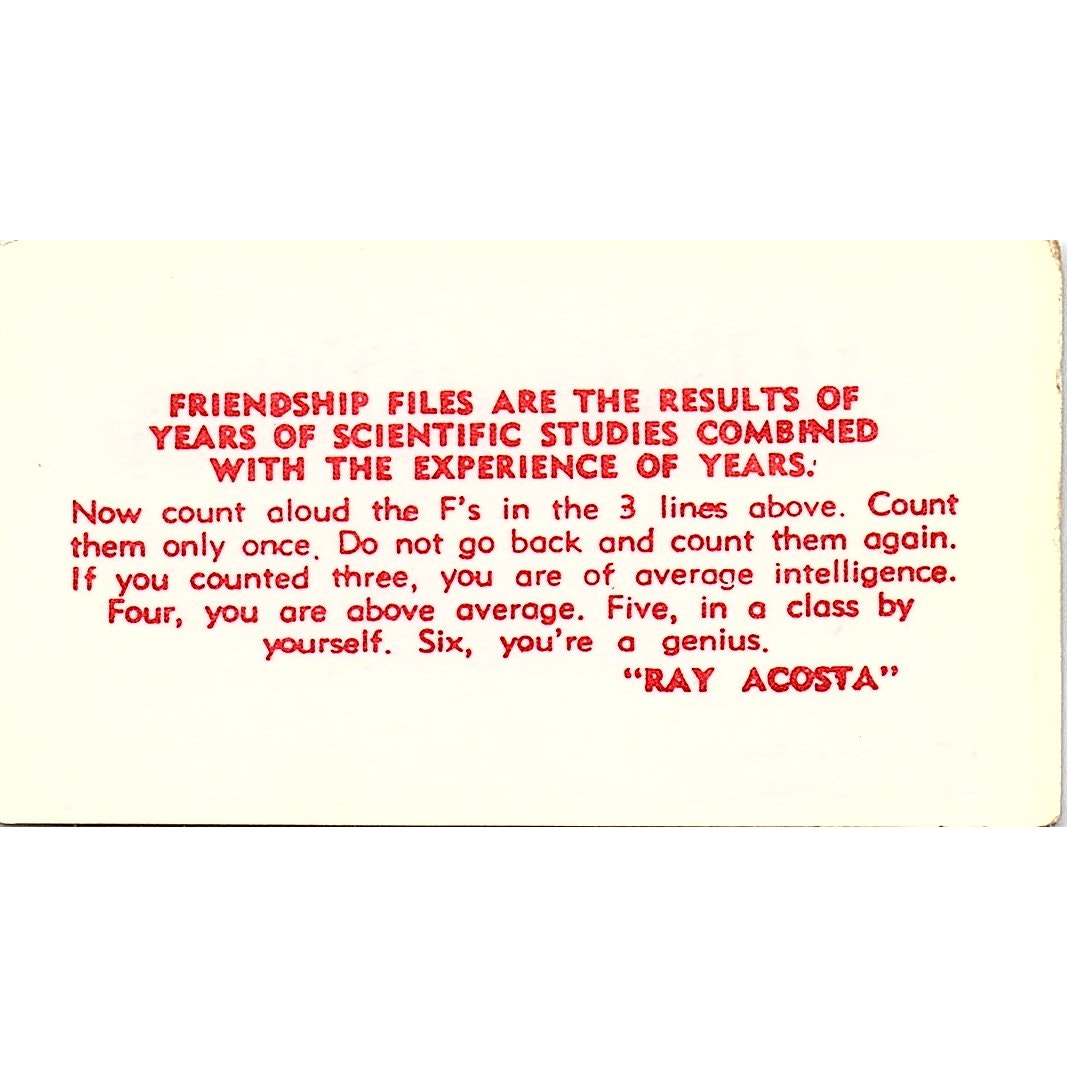 Ray Acosta Triangle Toyota Hawaiian Gardens CA Vintage Business Card SD9-B10