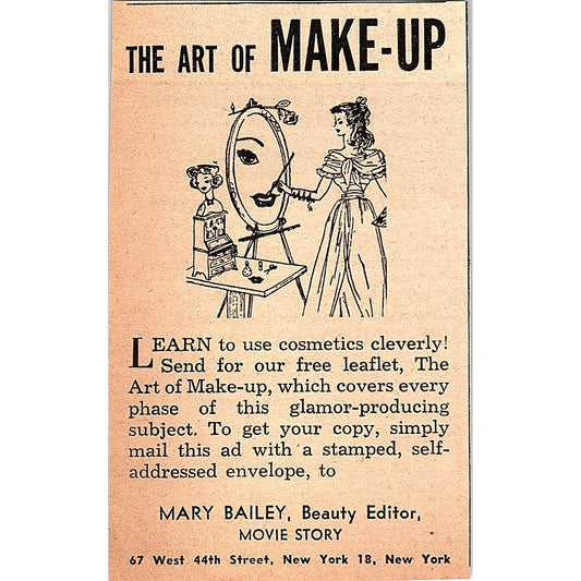 Learn the Art of Make-Up Mary Bailey 1948 Ad AF8-M4