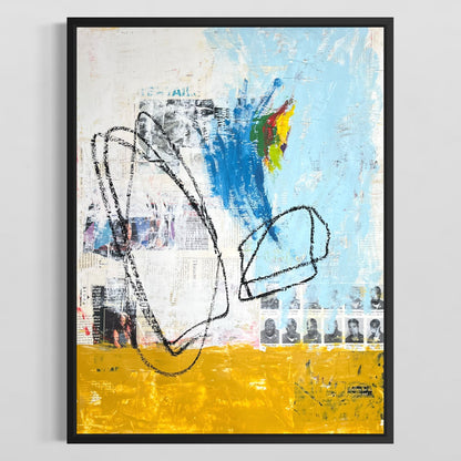 Original Mixed Media Abstract Modern Art Painting 18x24 "Hygeiolatry" Signed