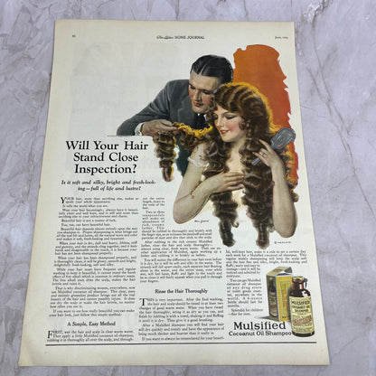 Mulsified Cocoanut Oil Shampoo Will Grefe 1924 Magazine Ad FL6-11